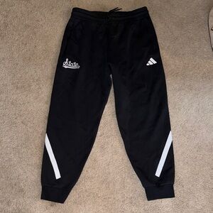 Adidas Men Mississippi State Black and White Joggers